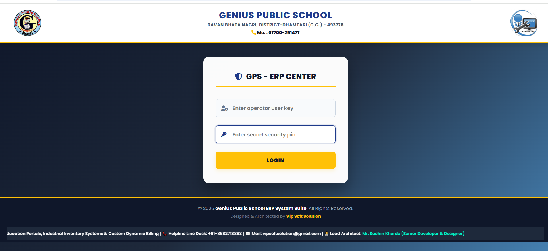 GENIUS PUBLIC SCHOOL ERP SOFTWARE